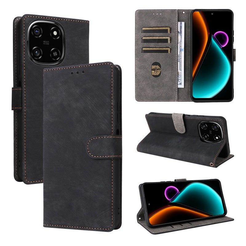 Flip Cover for Blackview Color 6 PU Leather Phone Case [RFID Blocking] With Hand Strap