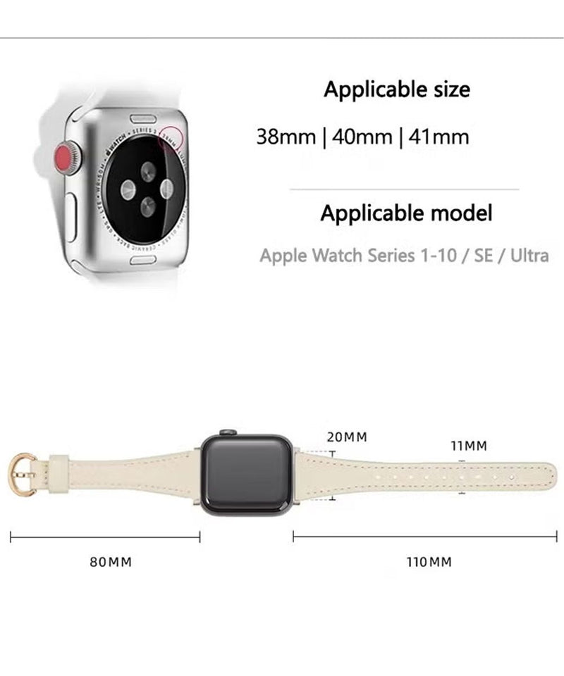 Leather Watch Band Compatible with Apple Watch Band 38/40/41mm