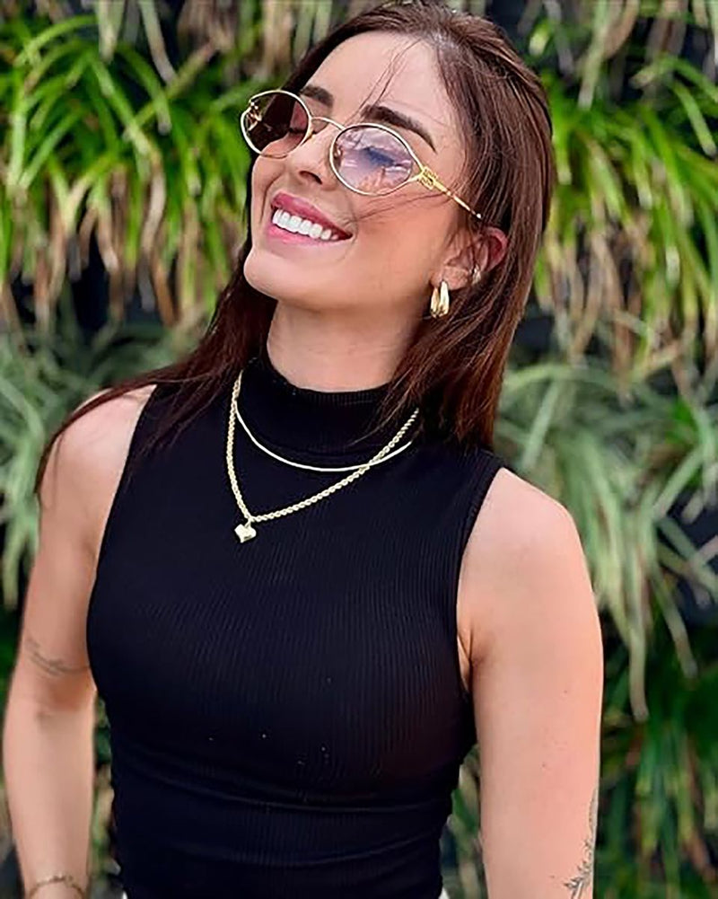 Trendy Small Round Sunglasses – Retro Oval Frame for Men & Women, 100% UV Protection & Anti-Glare