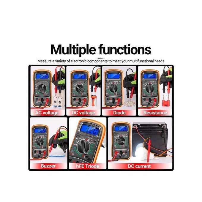 Digital Multimeter Voltmeter With Battery Voltage Multi Tester