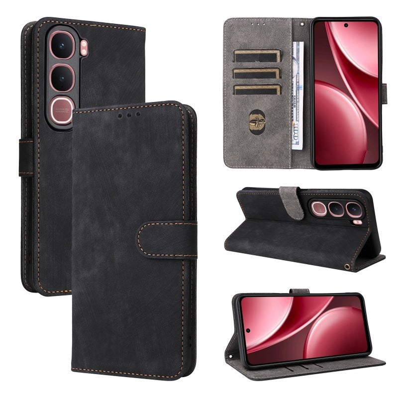 Flip Cover for Vivo Y21d PU Leather Phone Case [RFID Blocking] With Hand Strap