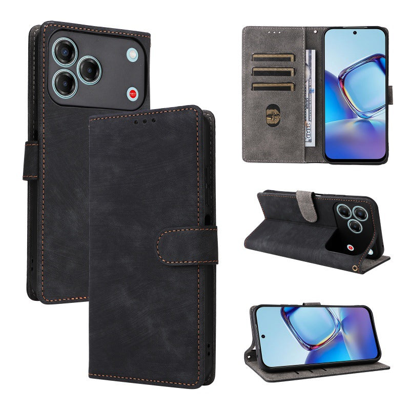 Flip Cover for ZTE Blade V80 Design PU Leather Phone Case [RFID Blocking] With Hand Strap