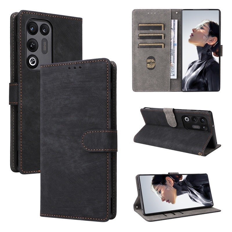 Flip Cover for ZTE nubia RedMagic 11 Air PU Leather Phone Case [RFID Blocking] With Hand Strap