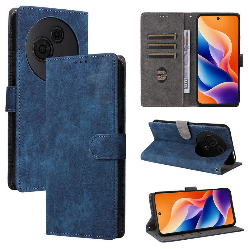 Flip Cover for TCL 60 SE PU Leather Phone Case [RFID Blocking] With Hand Strap