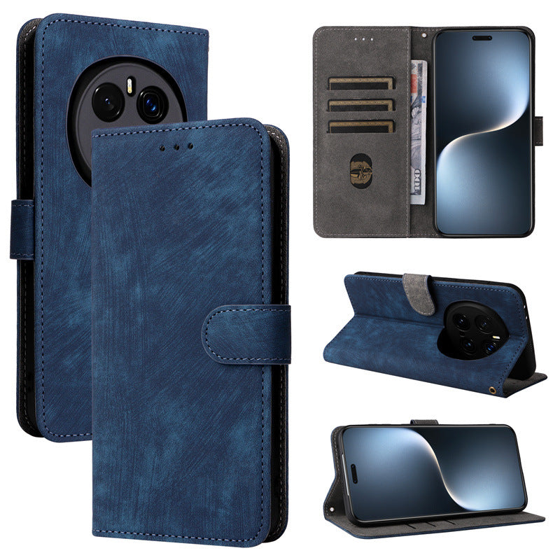 Flip Cover for Honor Magic7 PU Leather Phone Case [RFID Blocking] With Hand Strap