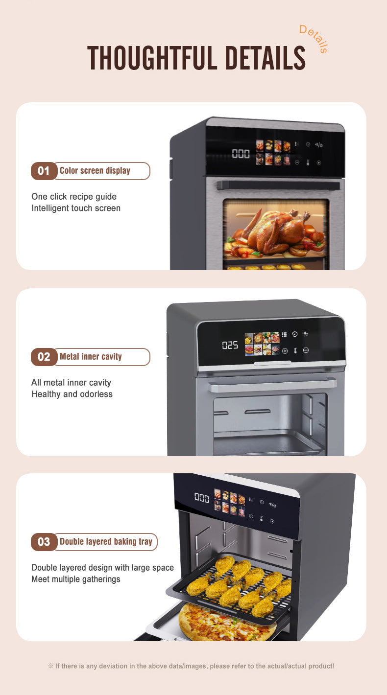 16L Air Fryer 2-in-1 Oven Multi-functional Smart Electric Fryer