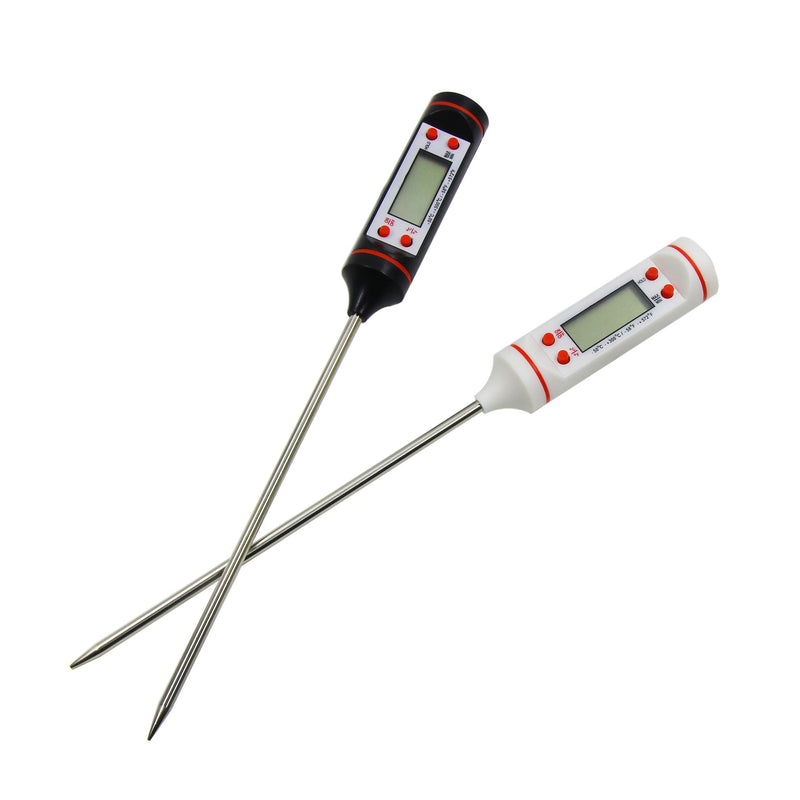 Stainless Steel Digital Cooking Thermometer with LCD Display
