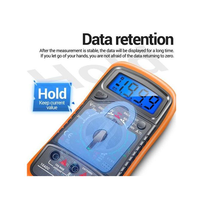 Digital Multimeter Voltmeter With Battery Voltage Multi Tester