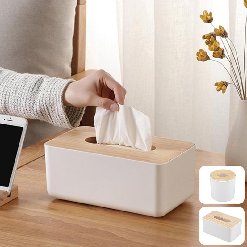 Napkin Box Wooden Covers Toilet Paper Solid Wooden Box