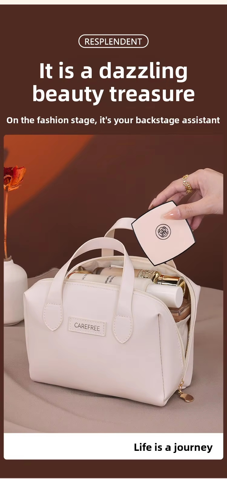 BRM Hot-selling Storage Bag Handheld Waterproof Stowable High-end Portable Large-capacity Travel Cosmetic Storage