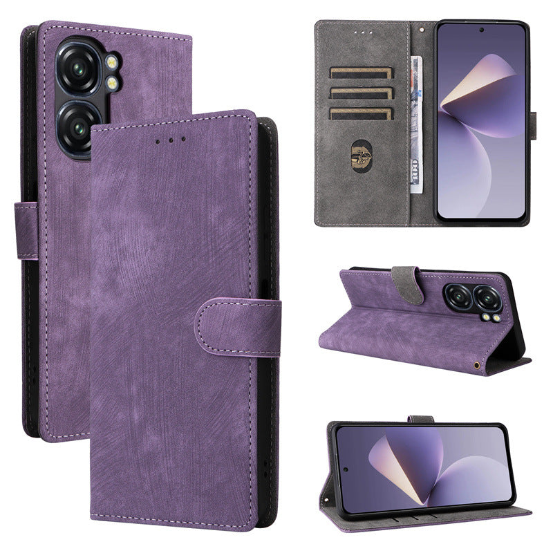 Flip Cover for Oukitel C58 PU Leather Phone Case [RFID Blocking] With Hand Strap