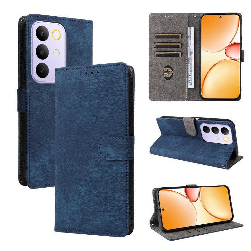 Flip Cover for Realme C85 5G PU Leather Phone Case [RFID Blocking] With Hand Strap