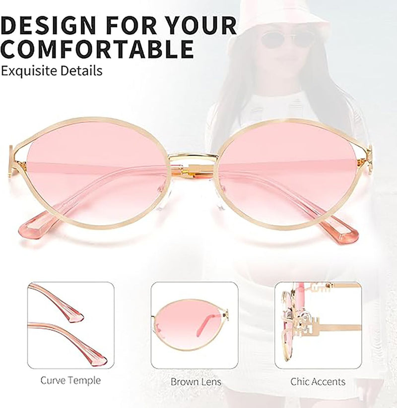 Trendy Small Round Sunglasses – Retro Oval Frame for Men & Women, 100% UV Protection & Anti-Glare