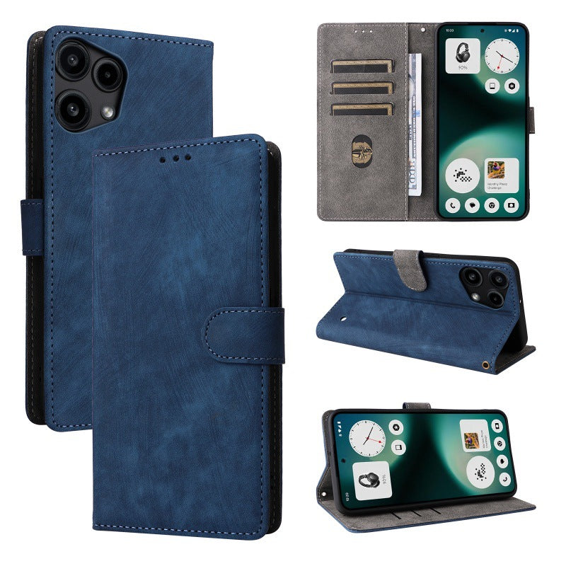 Flip Cover for Nothing Phone (3a) Lite PU Leather Phone Case [RFID Blocking] With Hand Strap