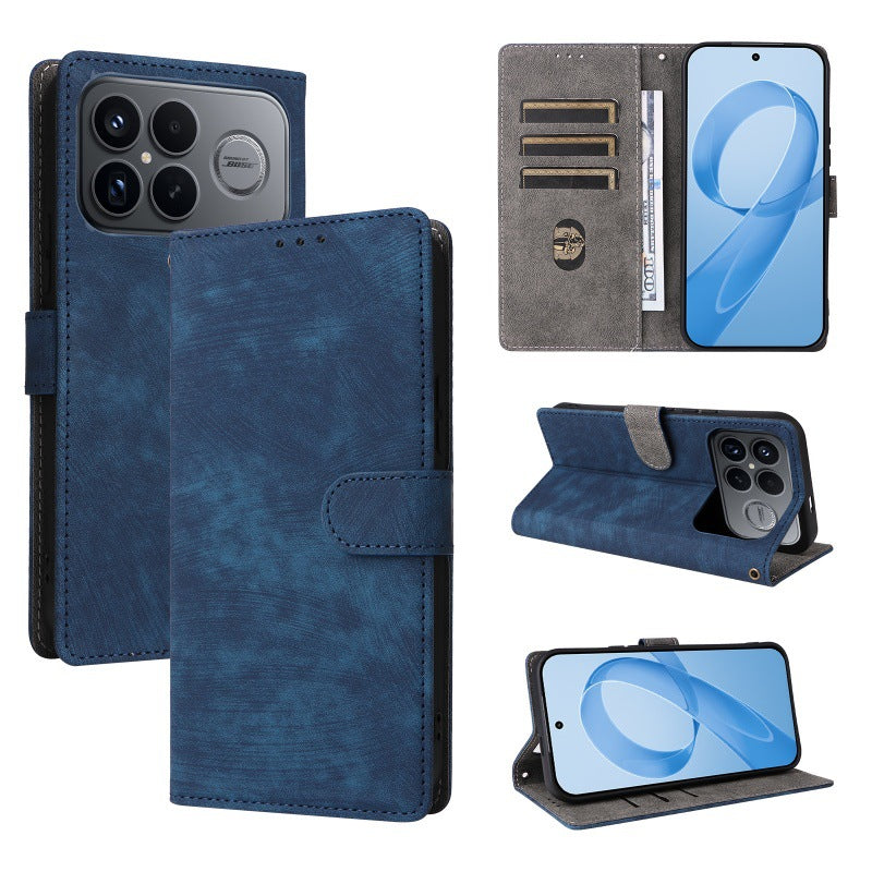 Flip Cover for Xiaomi Redmi K90 Pro Max 5G PU Leather Phone Case [RFID Blocking] With Hand Strap