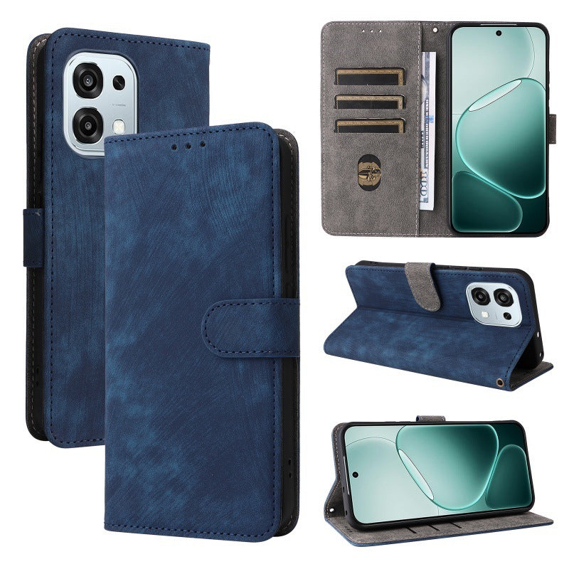 Flip Cover for Oppo A6 Pro PU Leather Phone Case [RFID Blocking] With Hand Strap