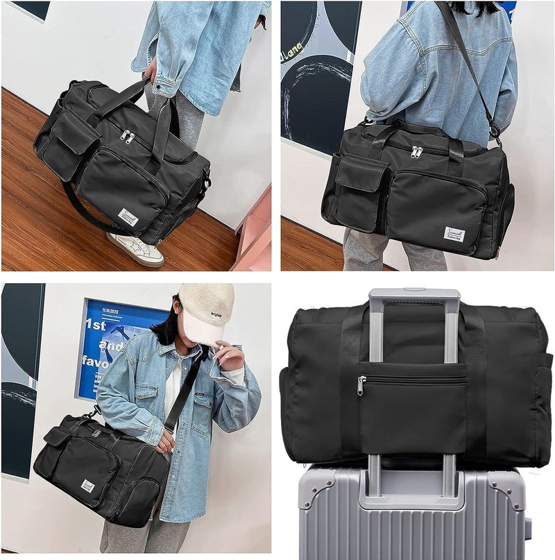 Large Travel Bag Capacity Duffle With Shoe Compartment Sports Fiess Bags
