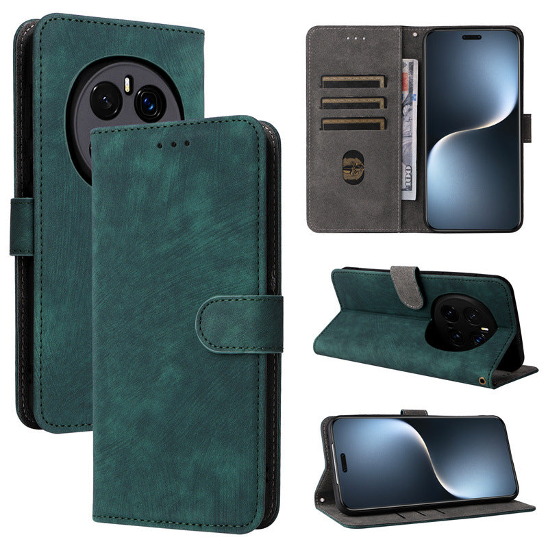 Flip Cover for Honor Magic7 Pro PU Leather Phone Case [RFID Blocking] With Hand Strap