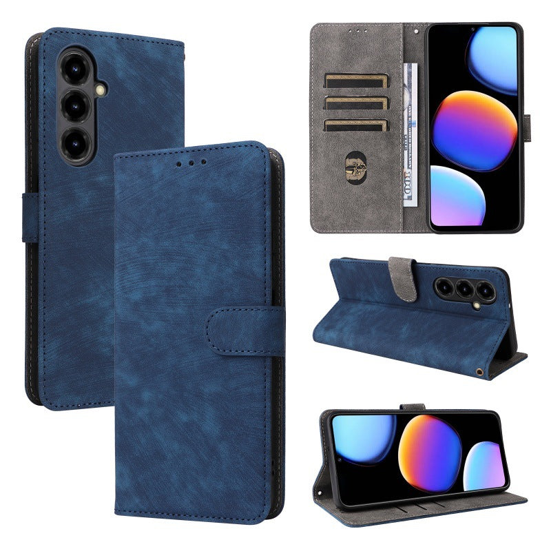 Flip Cover for ZTE Blade V80 Max PU Leather Phone Case [RFID Blocking] With Hand Strap