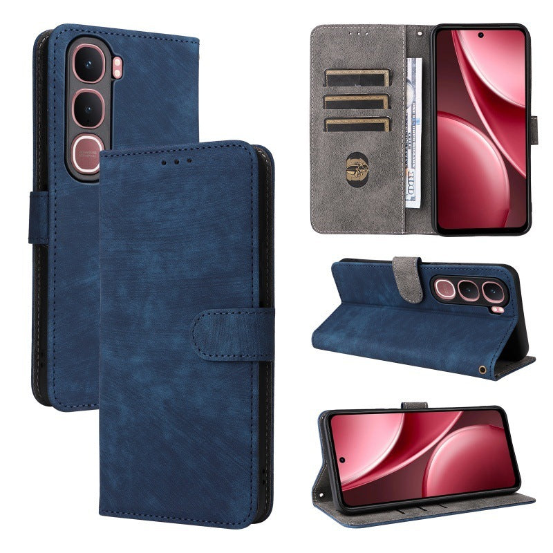 Flip Cover for Vivo Y21d PU Leather Phone Case [RFID Blocking] With Hand Strap