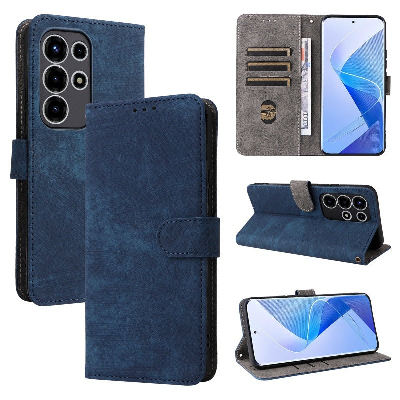 Flip Cover for itel Super 26 Ultra PU Leather Phone Case [RFID Blocking] With Hand Strap