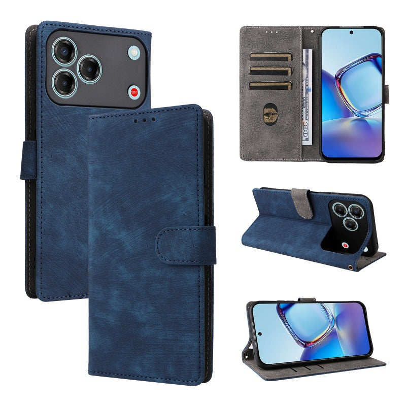 Flip Cover for ZTE Blade V80 Design PU Leather Phone Case [RFID Blocking] With Hand Strap