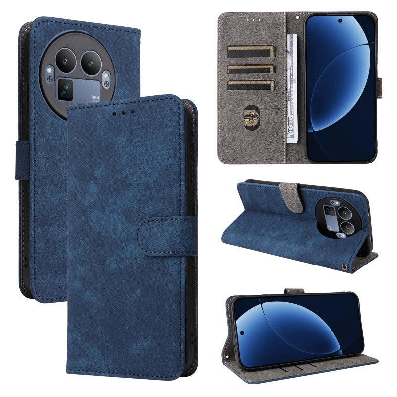 Flip Cover for Realme GT 8 Pro PU Leather Phone Case [RFID Blocking] With Hand Strap