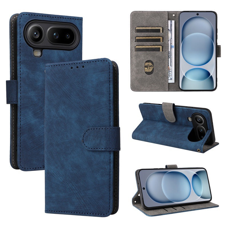 Flip Cover for Honor Magic8 Pro Air PU Leather Phone Case [RFID Blocking] With Hand Strap