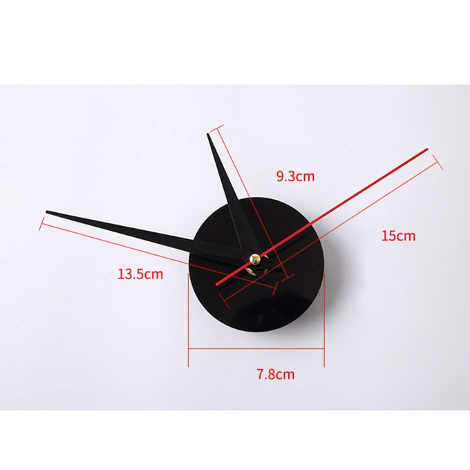 DIY Wall Clock 3D Mirror Stickers Wall Clock -40cm