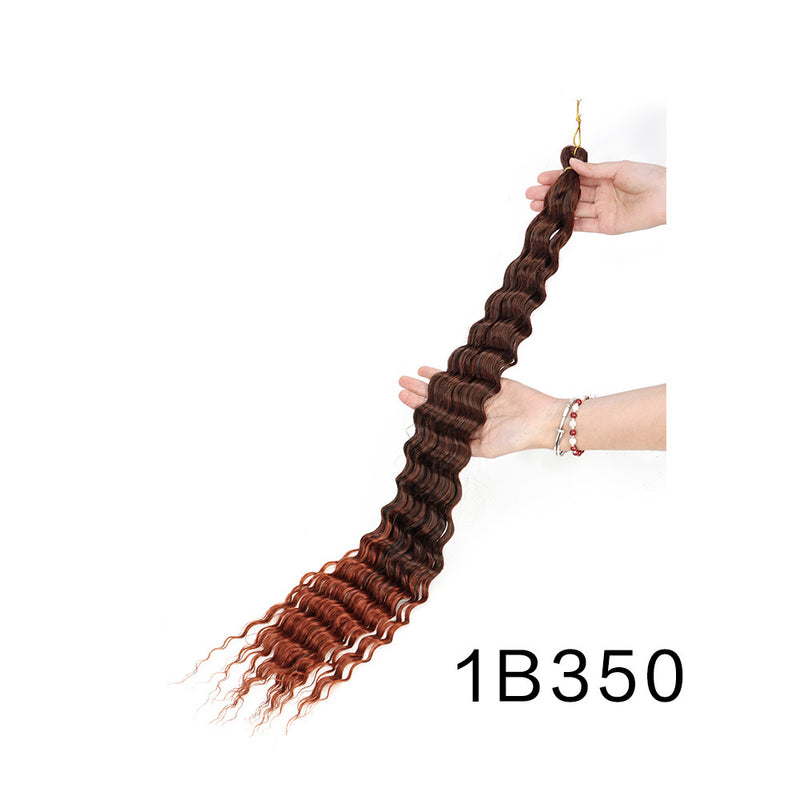 Crochet-style Synthetic Hair Extensions, Deep Wave Bulk Hair (30inch) Deep Wave Crochet Hair
