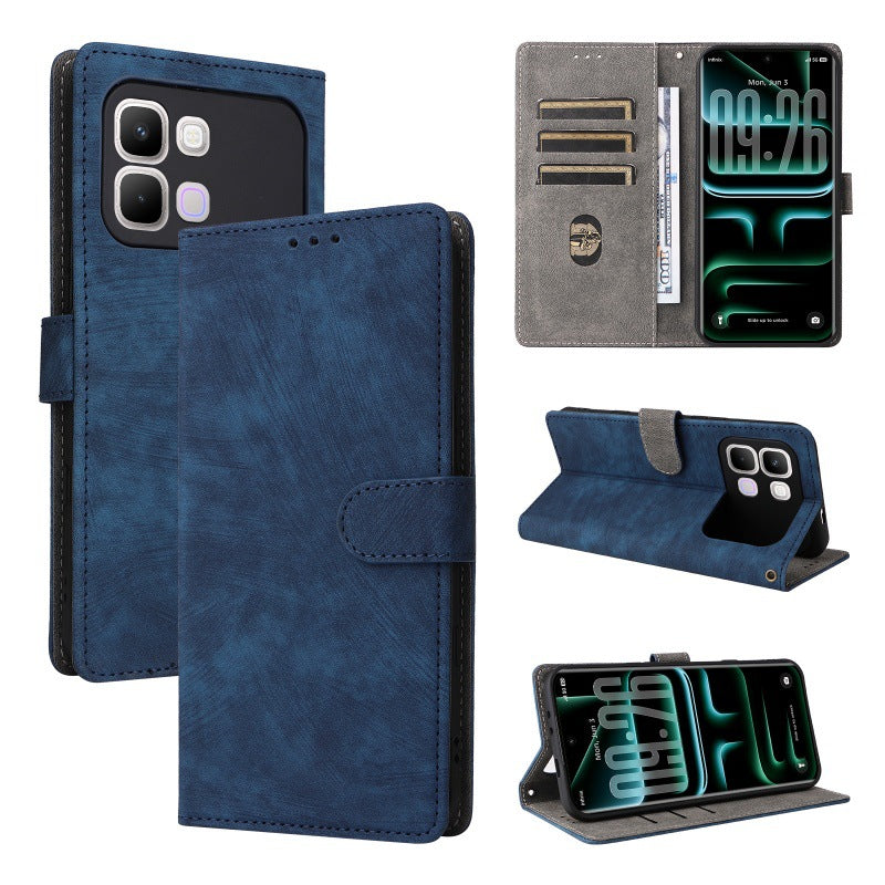 Flip Cover for Infinix Note Edge PU Leather Phone Case [RFID Blocking] With Hand Strap