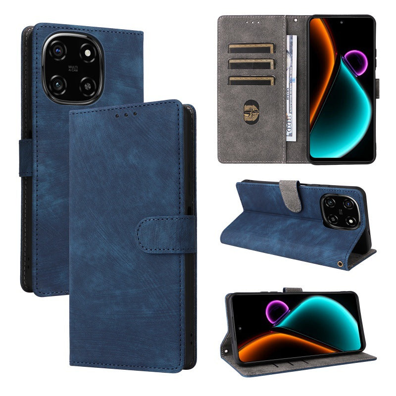 Flip Cover for Blackview Color 6 PU Leather Phone Case [RFID Blocking] With Hand Strap