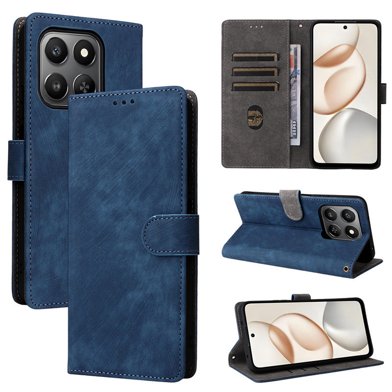 Flip Cover for Honor 400 Smart/X7D PU Leather Phone Case [RFID Blocking] With Hand Strap
