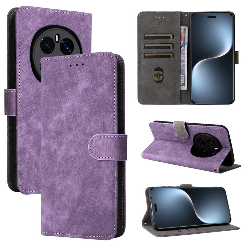 Flip Cover for Honor Magic7 PU Leather Phone Case [RFID Blocking] With Hand Strap