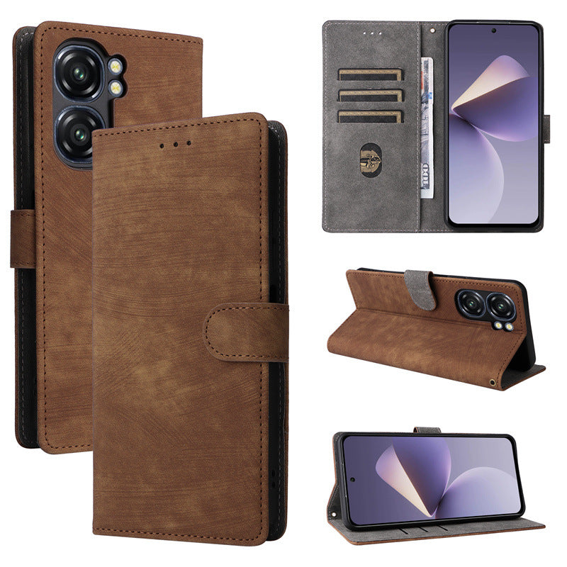 Flip Cover for Oukitel C58 Pro PU Leather Phone Case [RFID Blocking] With Hand Strap