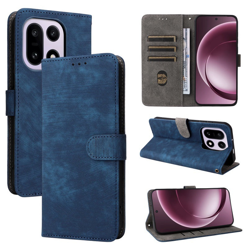 Flip Cover for OnePlus 15 PU Leather Phone Case [RFID Blocking] With Hand Strap