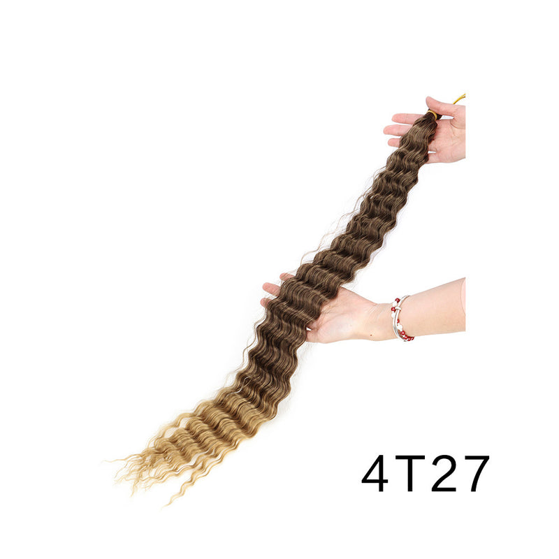 Crochet-style Synthetic Hair Extensions, Deep Wave Bulk Hair (30inch) Deep Wave Crochet Hair
