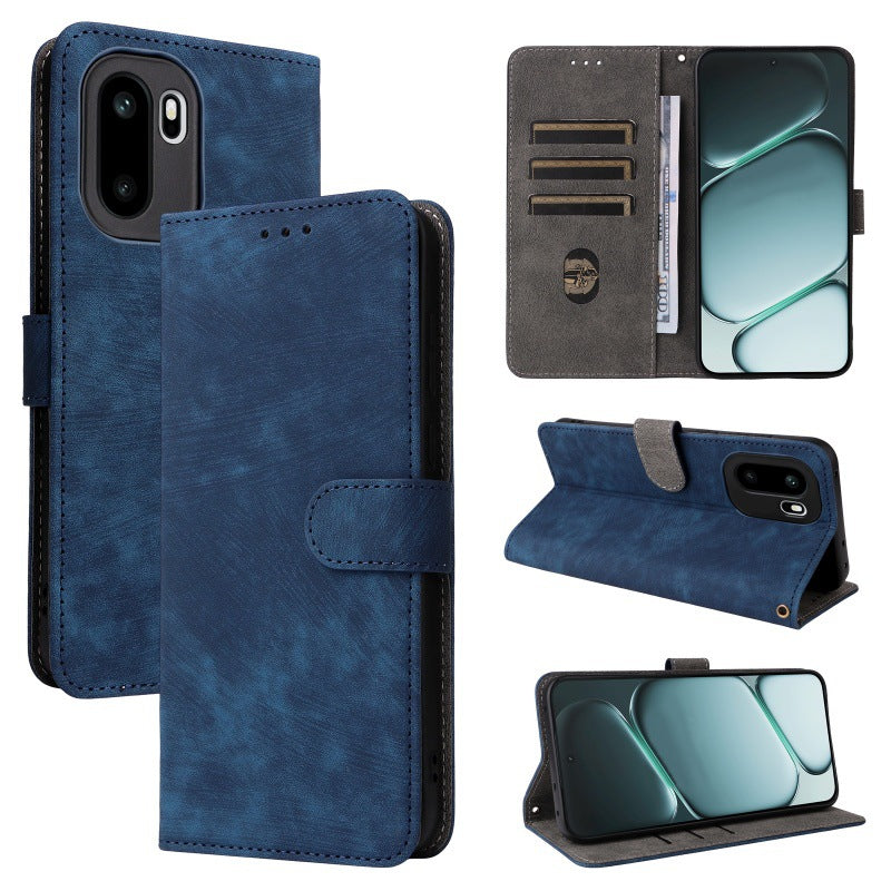 Flip Cover for OnePlus Ace 6 PU Leather Phone Case [RFID Blocking] With Hand Strap
