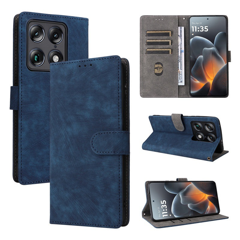 Flip Cover for Motorola Signature PU Leather Phone Case [RFID Blocking] With Hand Strap