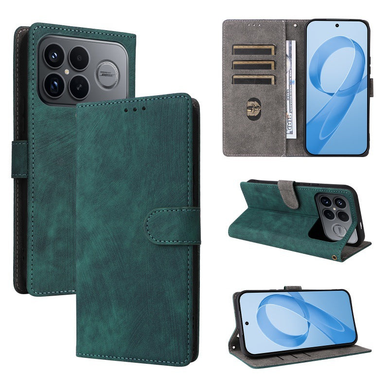 Flip Cover for Xiaomi Poco F8 Ultra PU Leather Phone Case [RFID Blocking] With Hand Strap