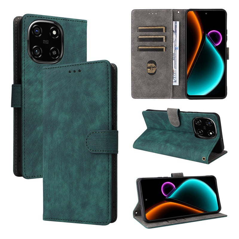 Flip Cover for Blackview Color 6 PU Leather Phone Case [RFID Blocking] With Hand Strap