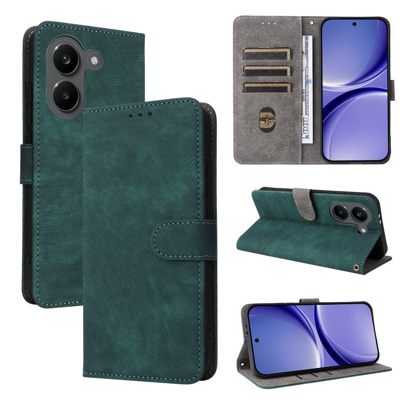 Flip Cover for Xiaomi Poco X8 Pro PU Leather Phone Case [RFID Blocking] With Hand Strap