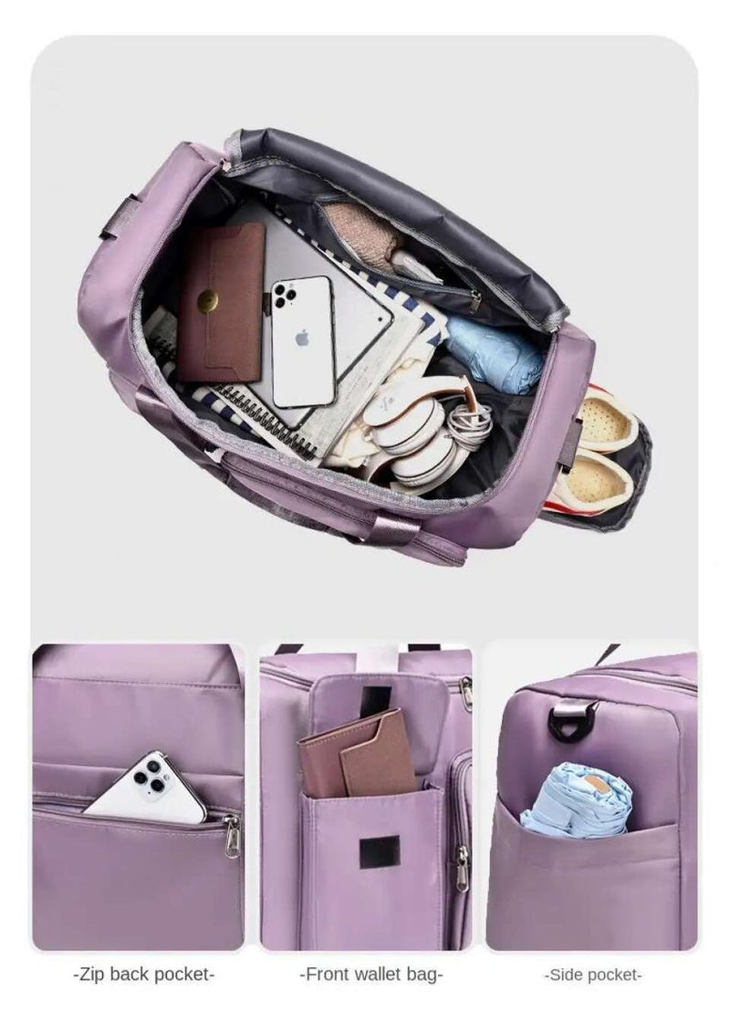 Large Travel Bag Capacity Duffle With Shoe Compartment Sports Fiess Bags
