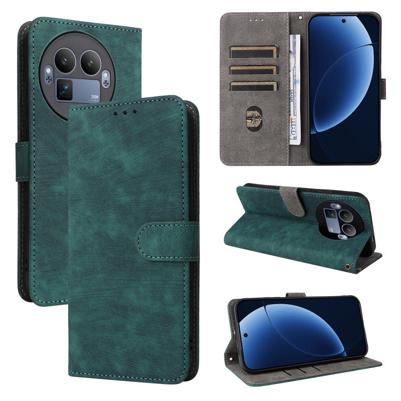 Flip Cover for Realme GT 8 Pro PU Leather Phone Case [RFID Blocking] With Hand Strap