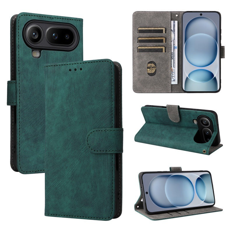 Flip Cover for Honor Magic8 Pro Air PU Leather Phone Case [RFID Blocking] With Hand Strap