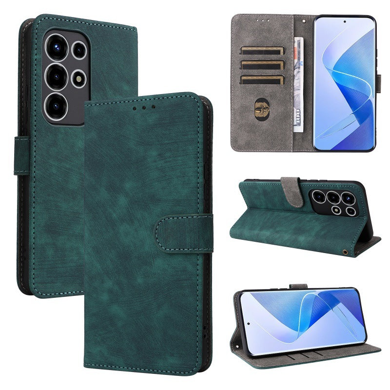 Flip Cover for itel Super 26 Ultra PU Leather Phone Case [RFID Blocking] With Hand Strap