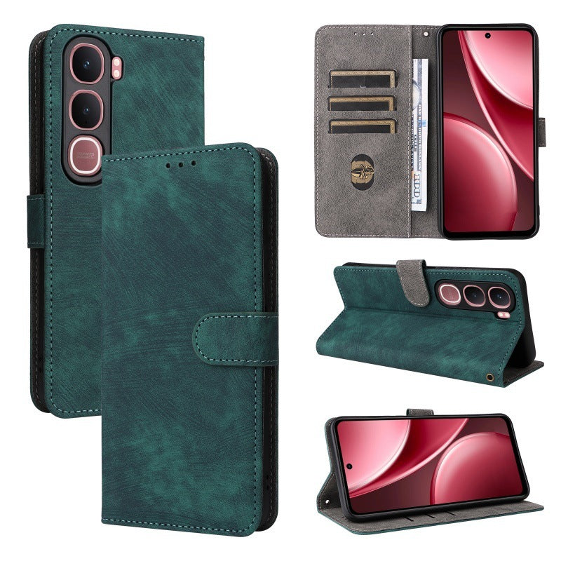 Flip Cover for Vivo Y21d PU Leather Phone Case [RFID Blocking] With Hand Strap