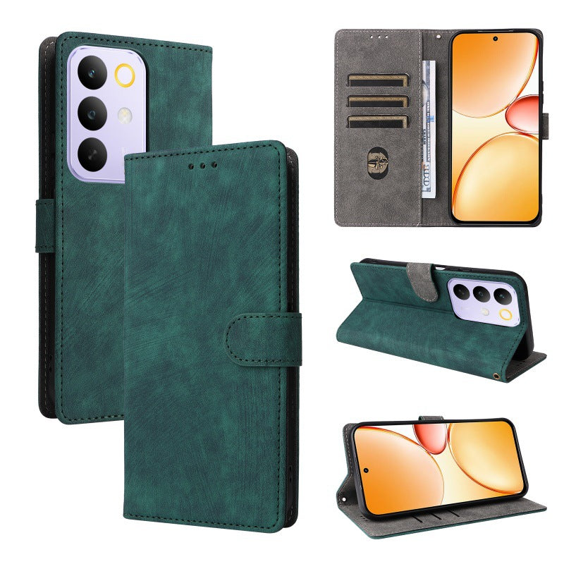 Flip Cover for Realme C85 5G PU Leather Phone Case [RFID Blocking] With Hand Strap