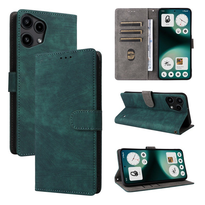 Flip Cover for Nothing Phone (3a) Lite PU Leather Phone Case [RFID Blocking] With Hand Strap