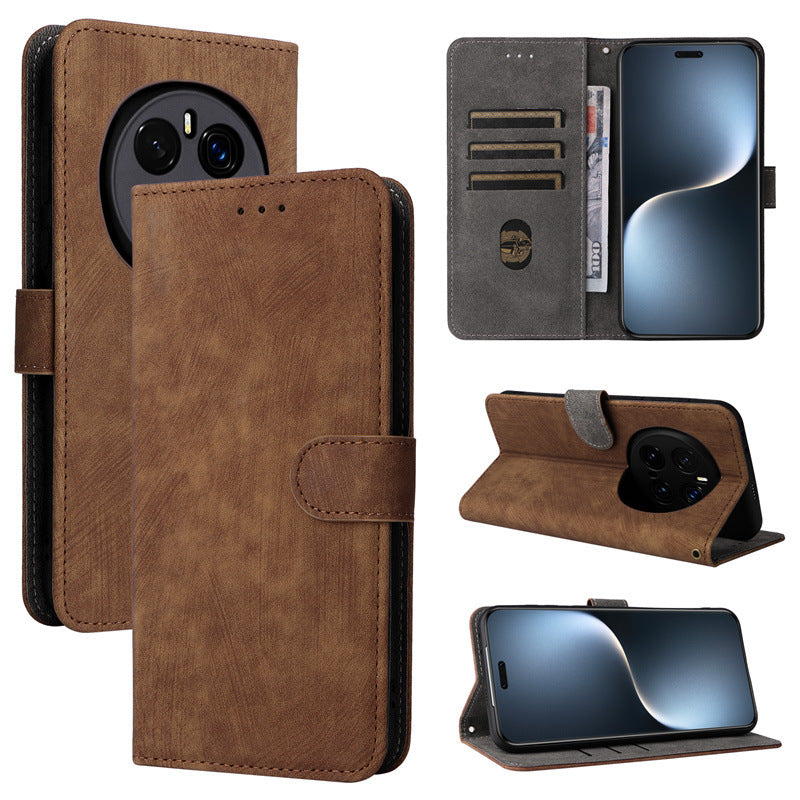 Flip Cover for Honor Magic7 PU Leather Phone Case [RFID Blocking] With Hand Strap